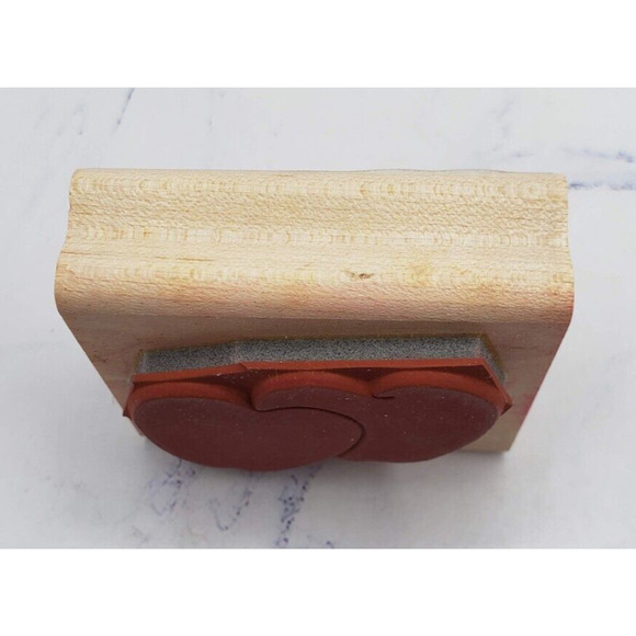 Stampin' Up! Pair of Apples Fall Fruit Tree Nature Wood Mounted Rubber Stamp - Picture 4 of 7